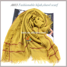 Best wholesale polyester and cotton shawls hijab fashion scarf